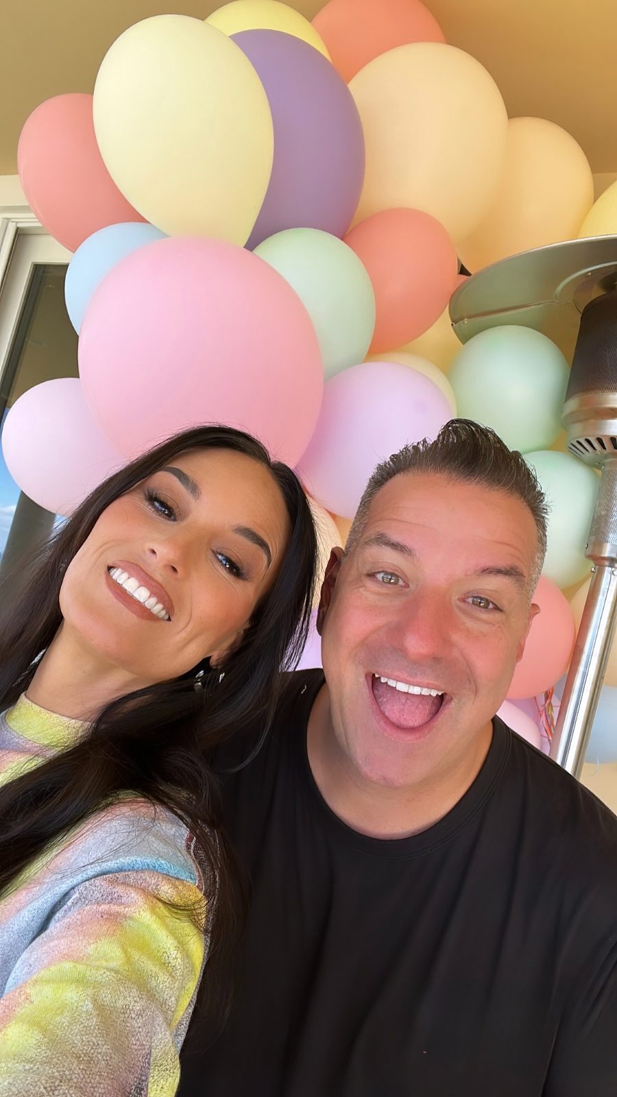 Birthday balloons selfie