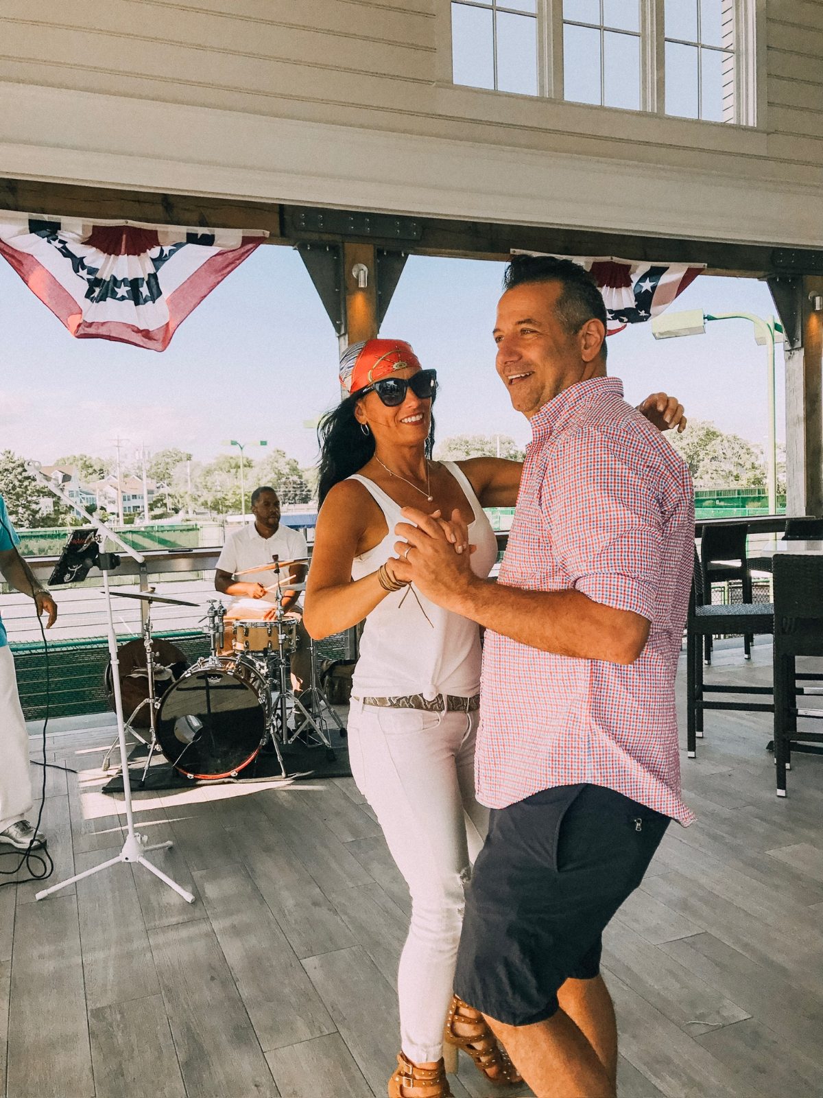 Dancing at a summer pavilion