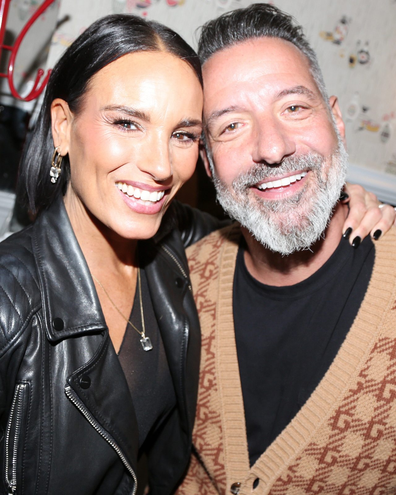 Leather jackets at an event